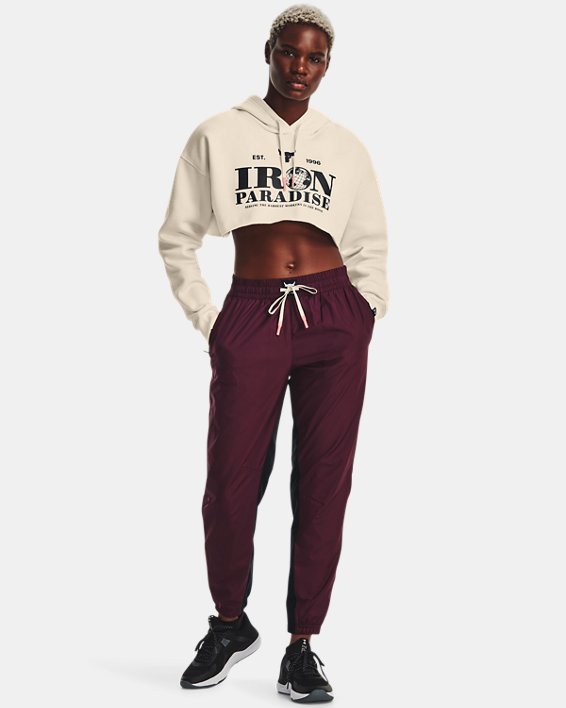 Women's Project Rock Woven Pants in Maroon image number 2